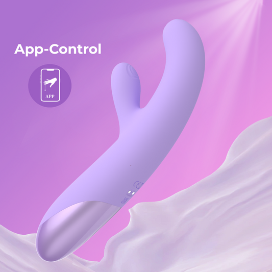 Magic Finger™ Dual-Motor Rabbit Vibrator – 7-Mode APP-Controlled G-Spot Toy for Women
